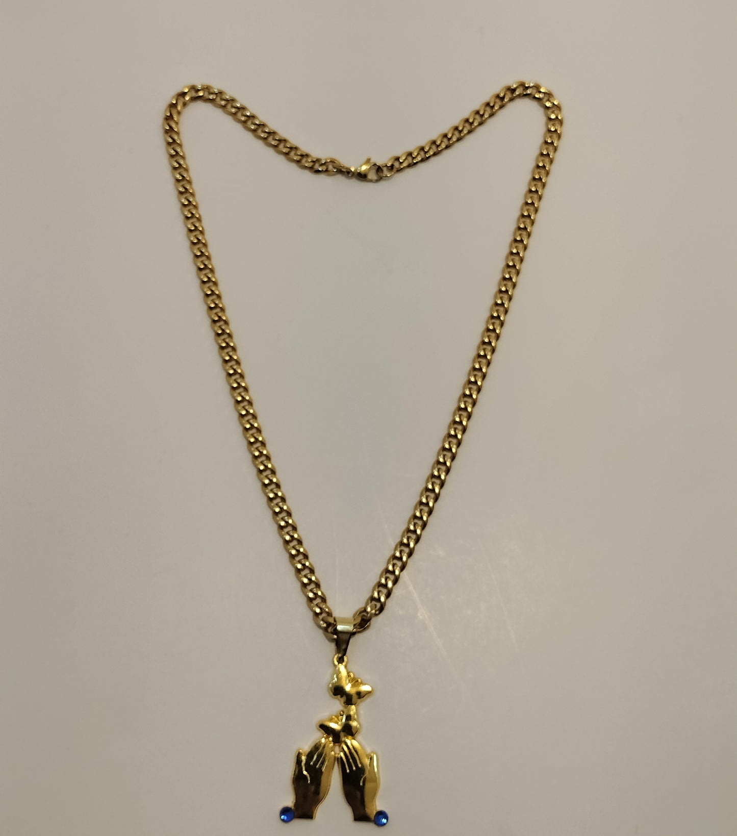 Bless A Sister Logo Necklace (Navy Gemstone)