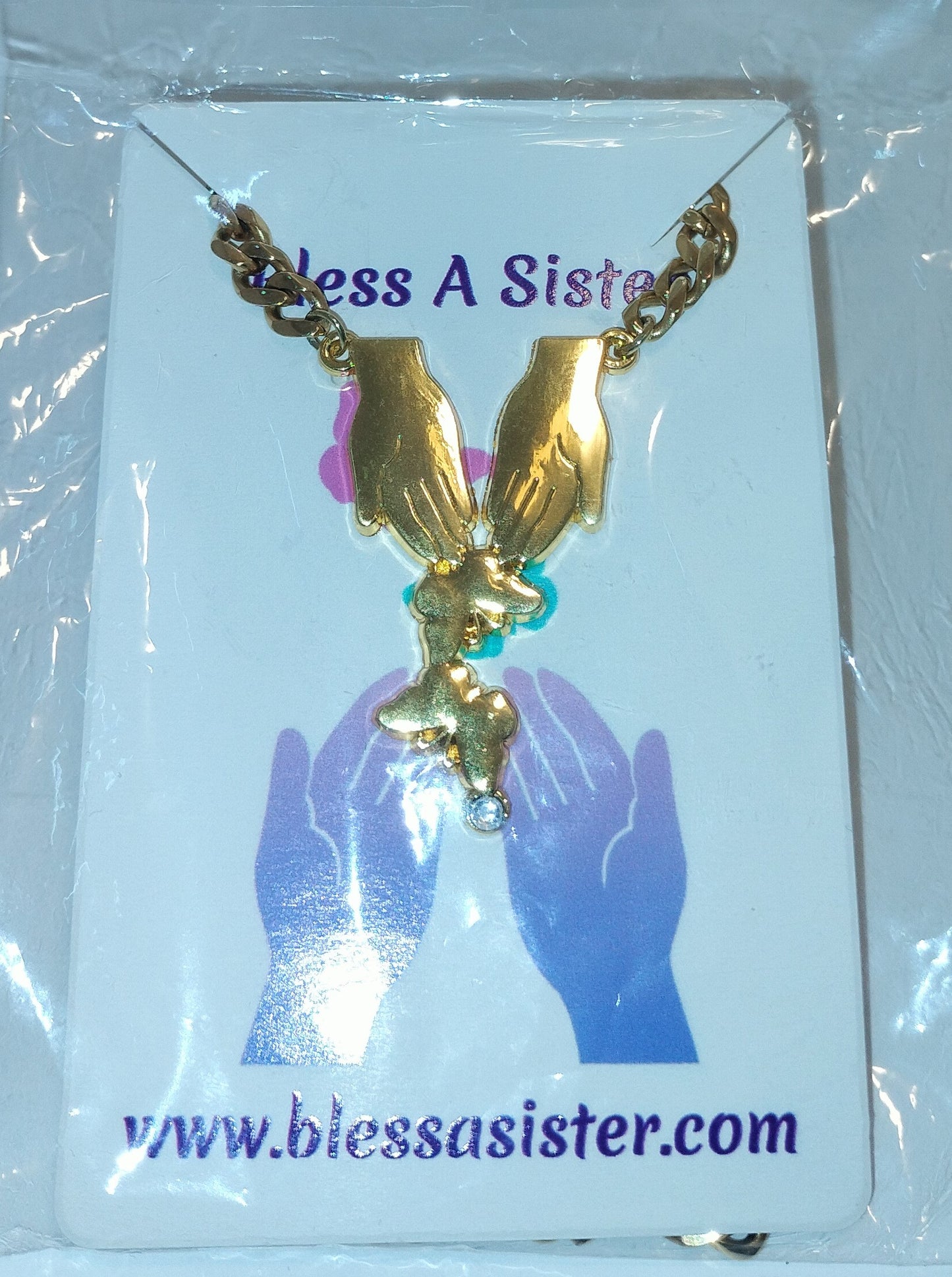 Bless A Sister Double Butterfly Necklace