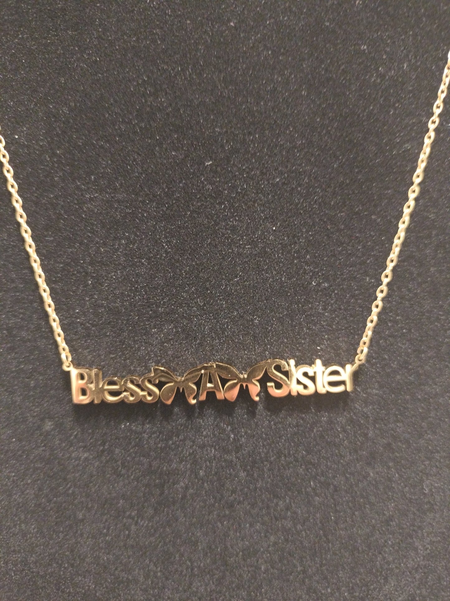 Bless A Sister Name Necklace